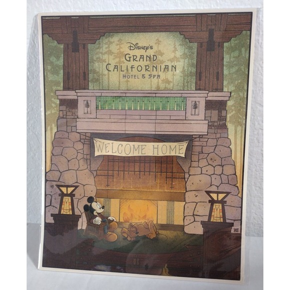 Disney's Grand Californian Hotel & Spa 8x10 Print Welcome Home~Bret Iwan Sealed - Picture 1 of 2